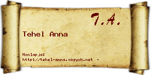 Tehel Anna névjegykártya