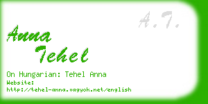 anna tehel business card